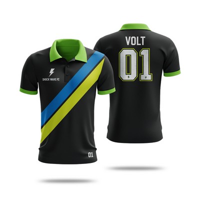 Unisex & Kids' Sublimation 150G Interlock Short Sleeve Polo