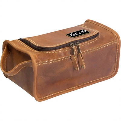 Genuine Leather Travel Toiletry Bag Kit Organizer