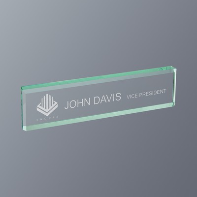 Jade Glass Desk Wedge, 8"x2"