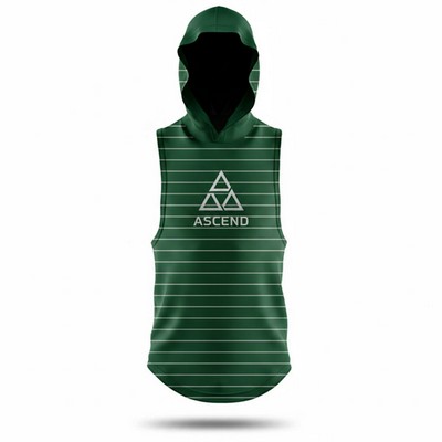 Interlock Performance Sleeveless Hooded T-Shirt Sublimated