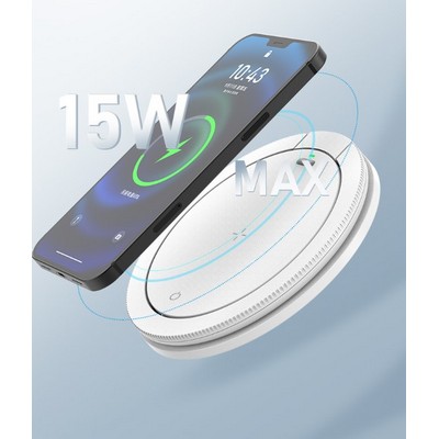 3" 1 Desk Lamp 15W Wireless Charger W/Adjustable Phone Stand Fast Charging Pad