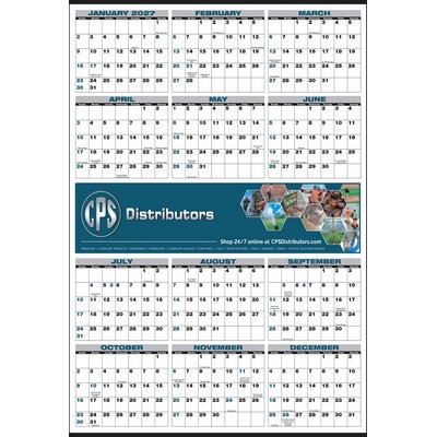 Year-In-View® Medium Memo Center Ad Full-Color Calendar